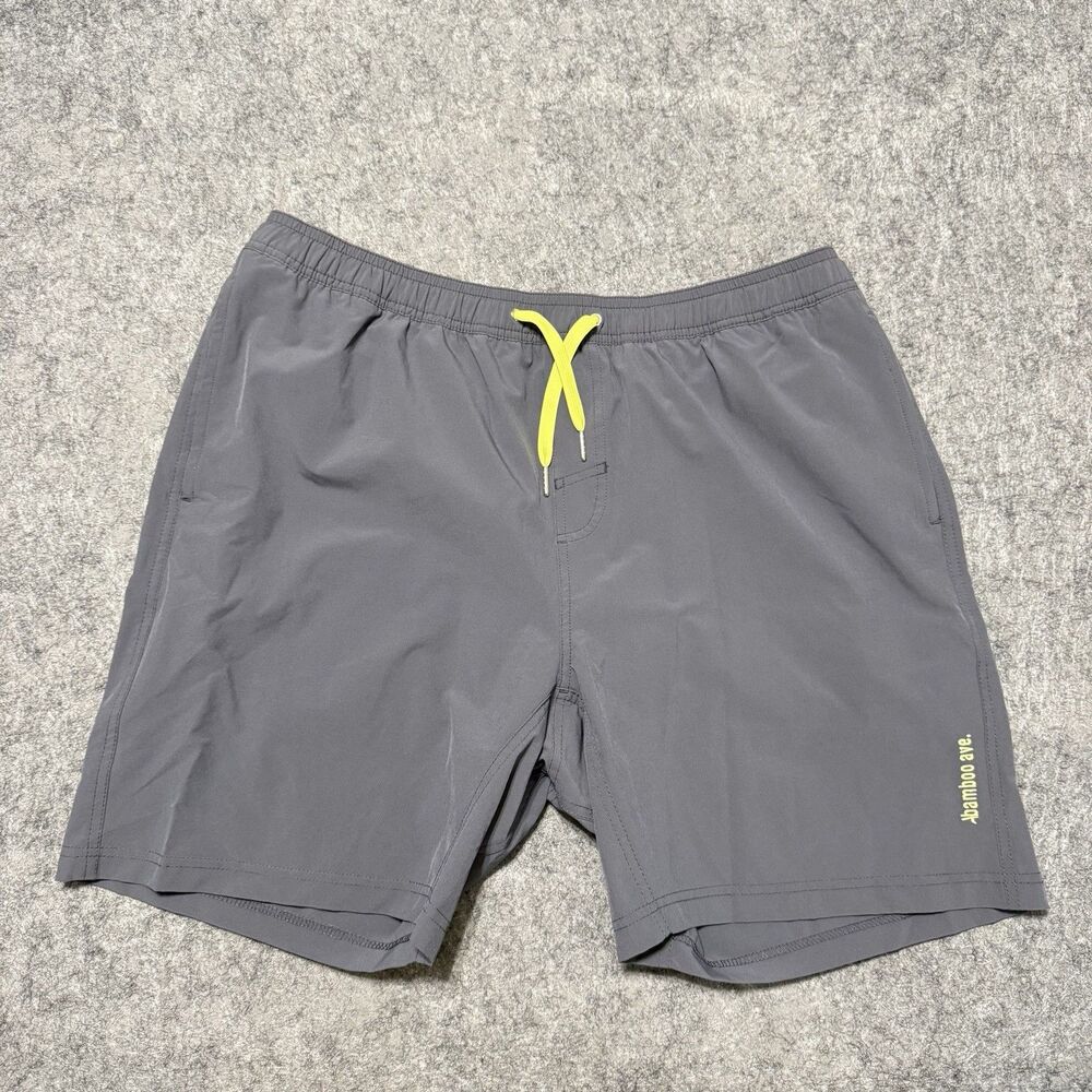 Bamboo Ave Boundless Men's Hybrid Shorts XXL 2XL Charcoal Gray Lined